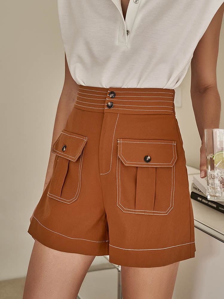 Casual Loose A-Line Wide Leg Shorts