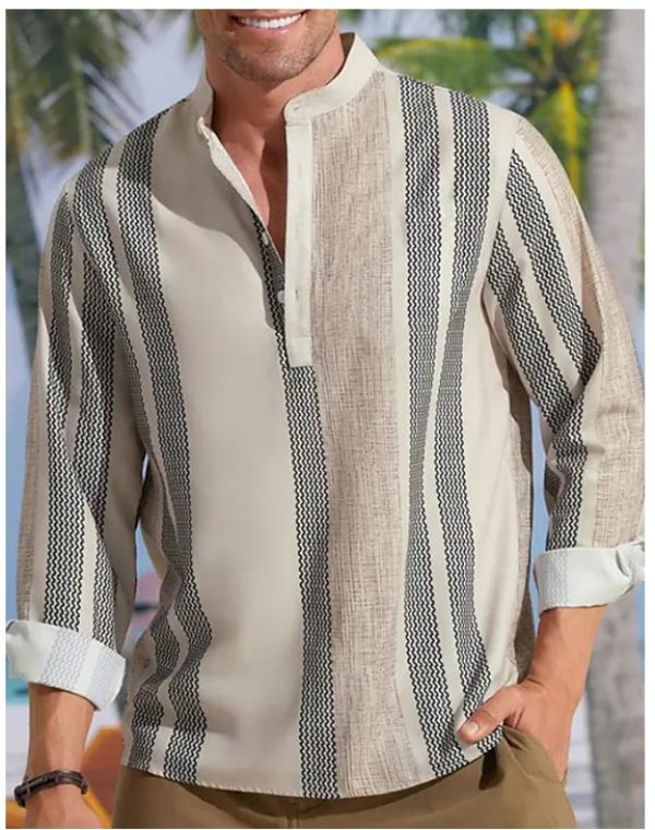 Striped Cotton Linen Shirt