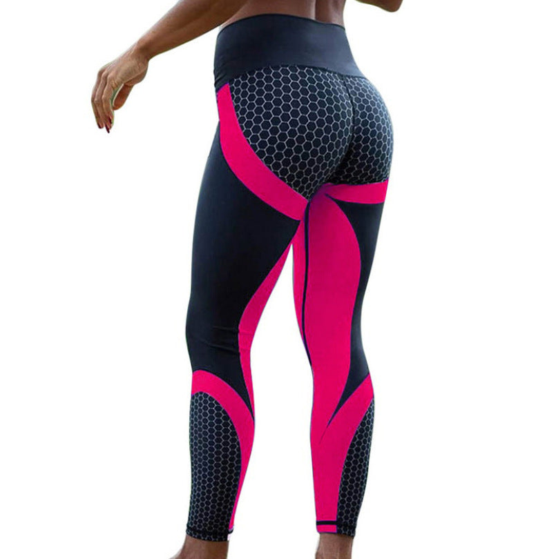 Honeycomb Digital Printed Yoga Pants