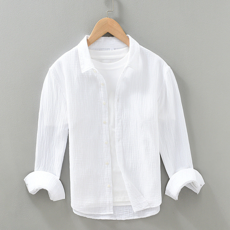 Korean Slim Fit Long Sleeved Shirt