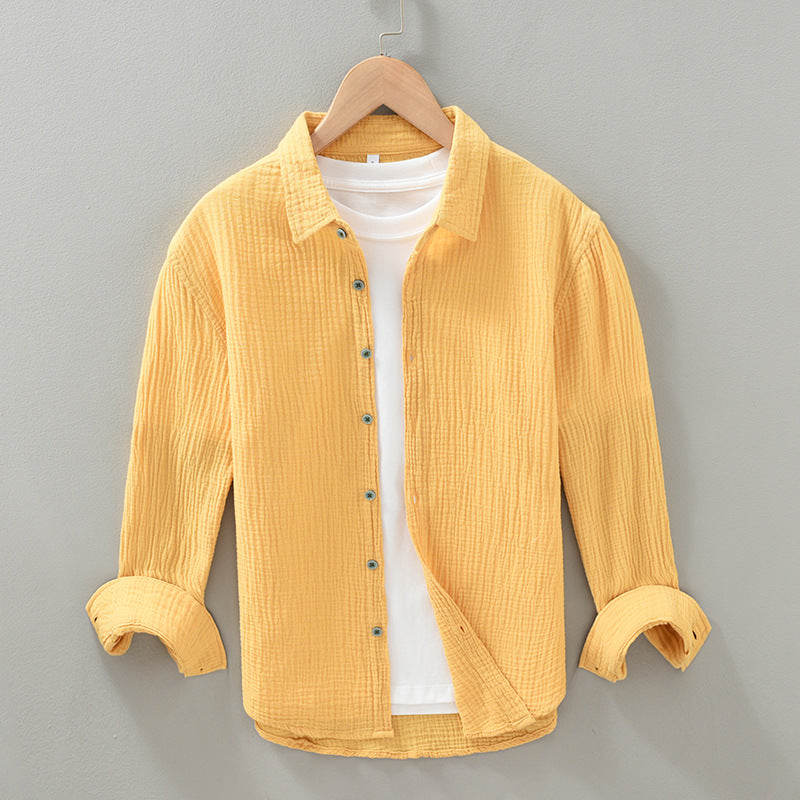 Korean Slim Fit Long Sleeved Shirt