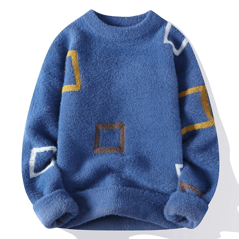 Long Sleeved Thickened Loose Knit Sweater