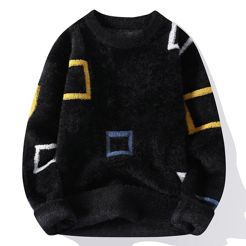 Long Sleeved Thickened Loose Knit Sweater