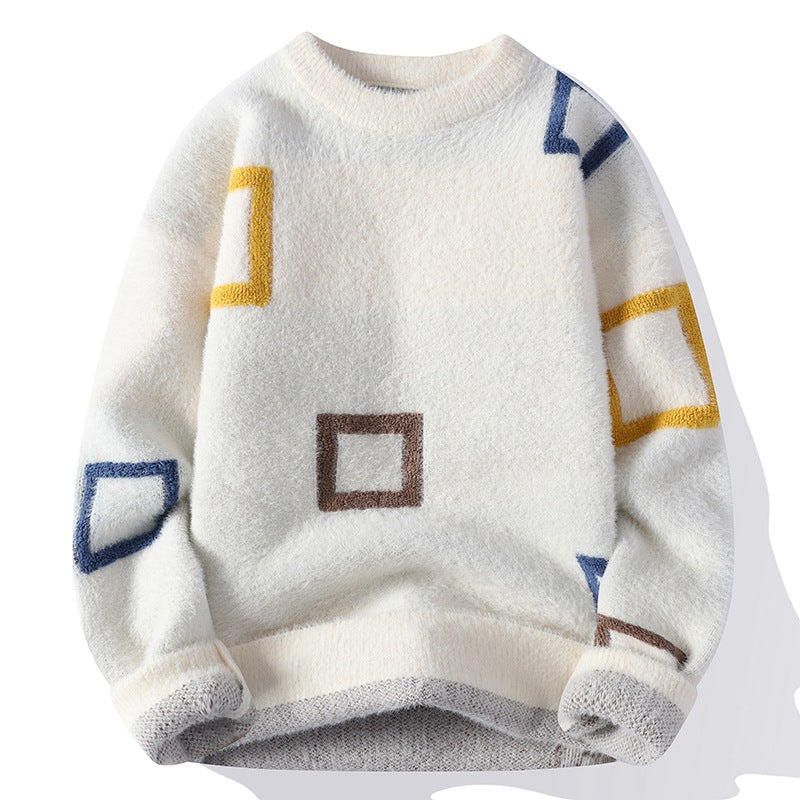 Long Sleeved Thickened Loose Knit Sweater