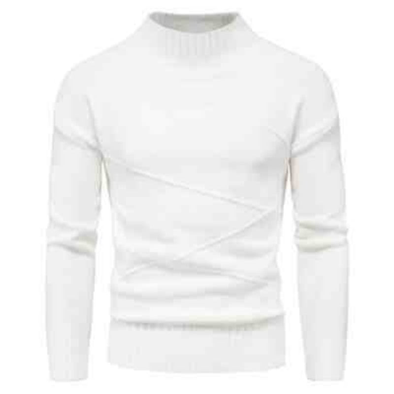 Solid Color Mock Turtleneck Sweater