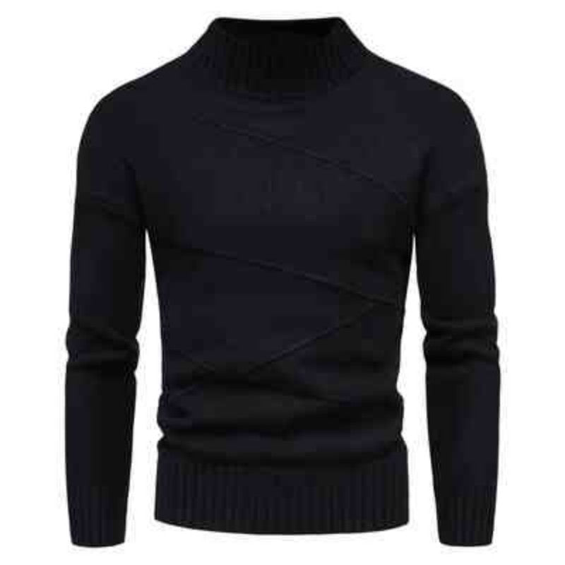 Solid Color Mock Turtleneck Sweater