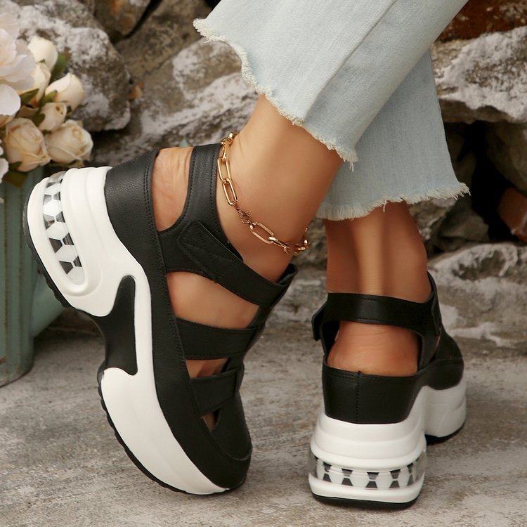 Hollow Air Cushioned Platform Sandals