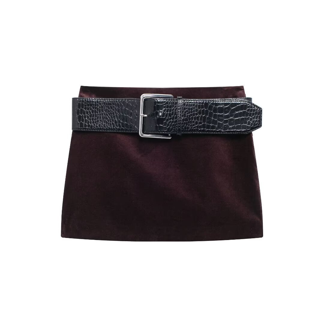Belt Mini Skirt