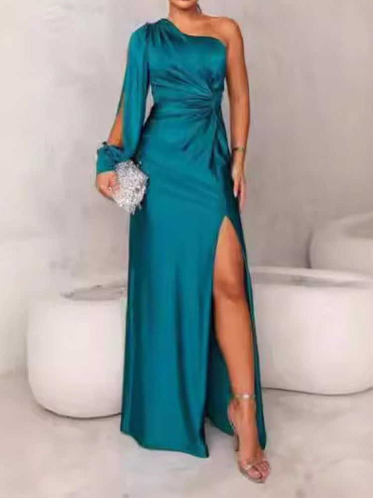 Tight Waist Split Dress