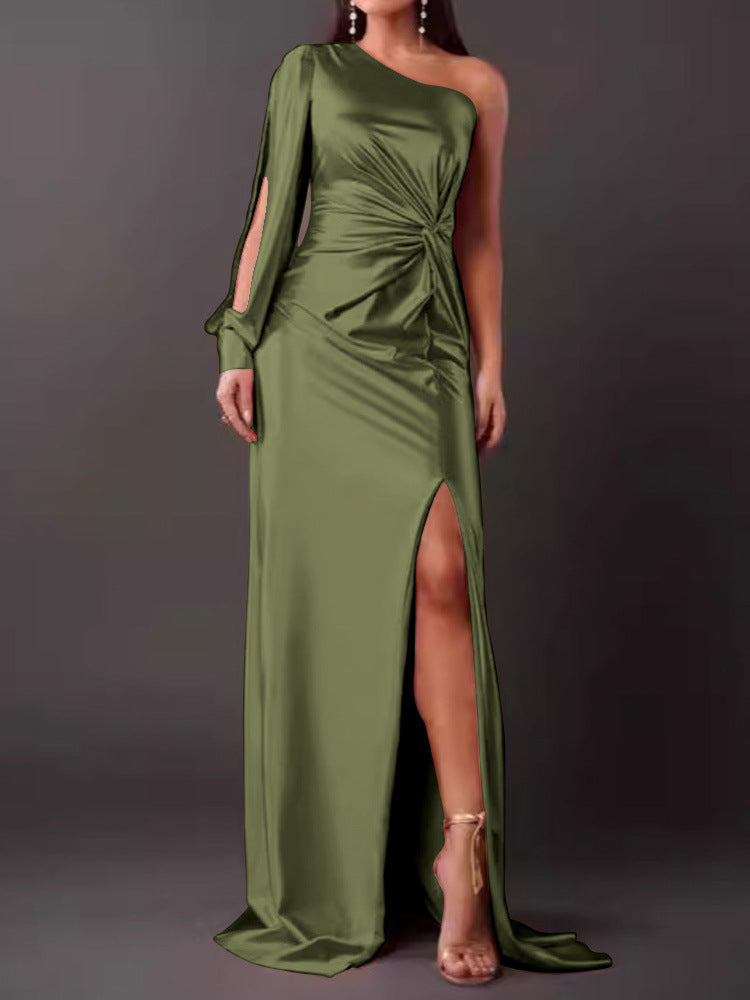 Tight Waist Split Dress