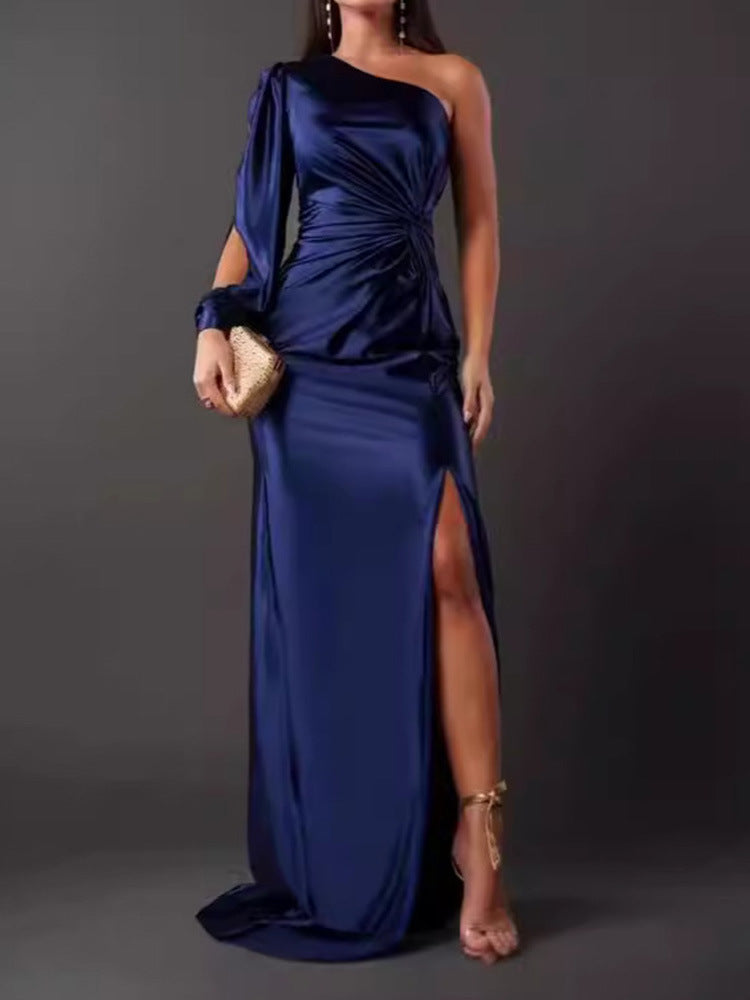 Tight Waist Split Dress