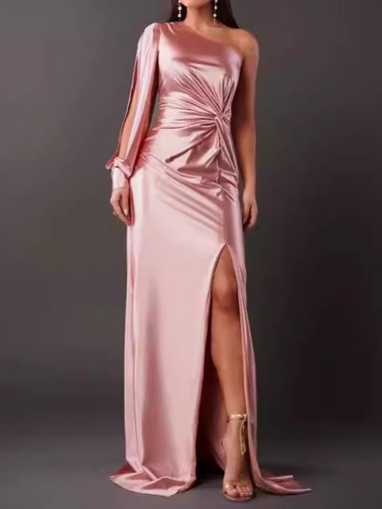Tight Waist Split Dress