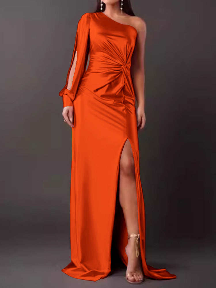 Tight Waist Split Dress