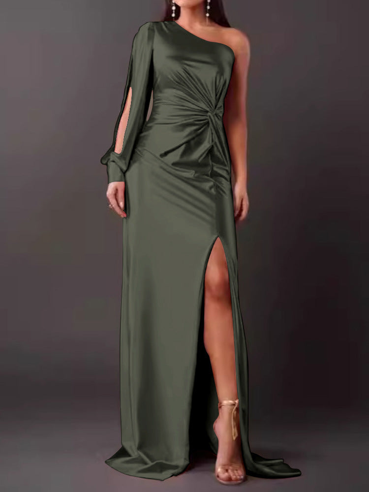 Tight Waist Split Dress