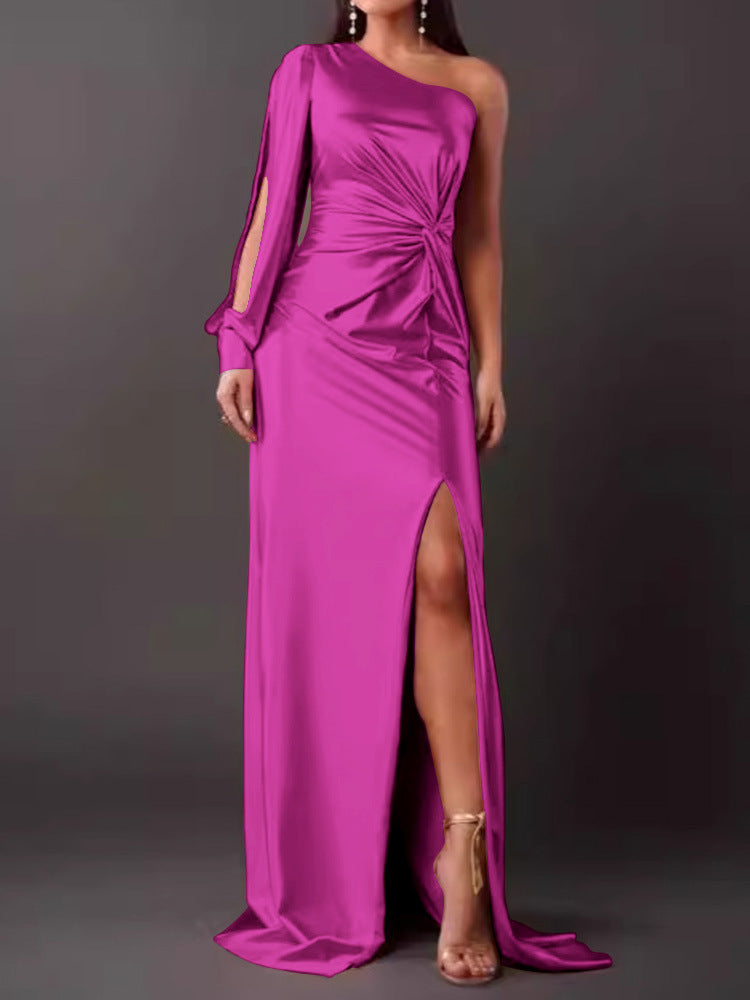 Tight Waist Split Dress