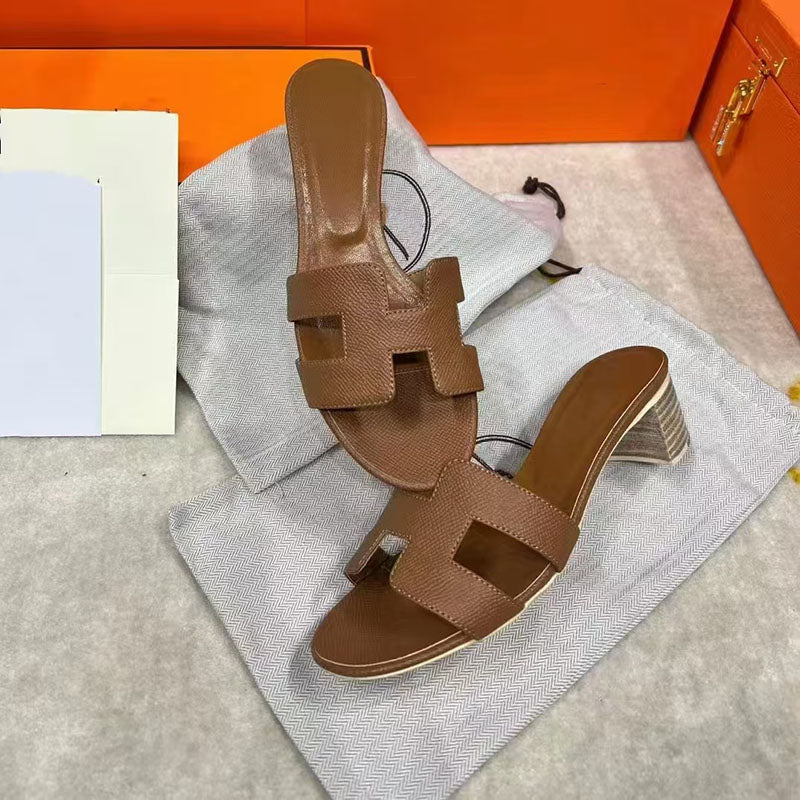 Rough-Heeled Slippers