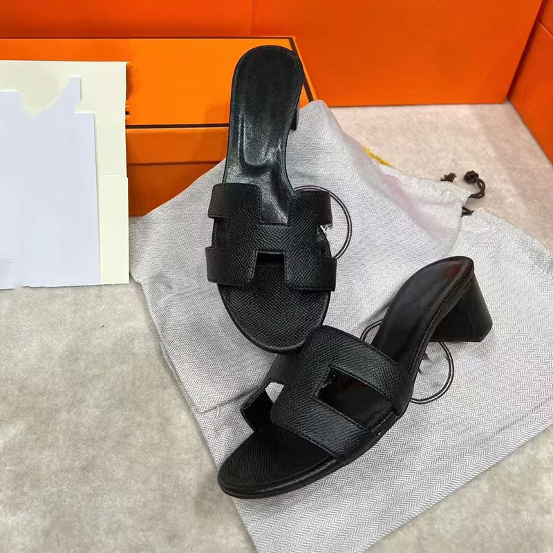 Rough-Heeled Slippers