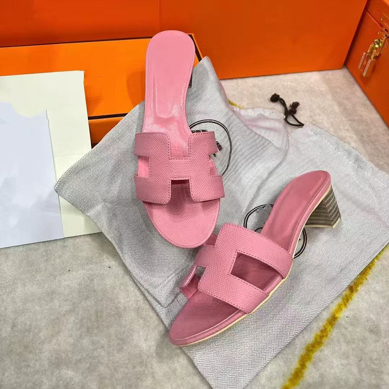 Rough-Heeled Slippers
