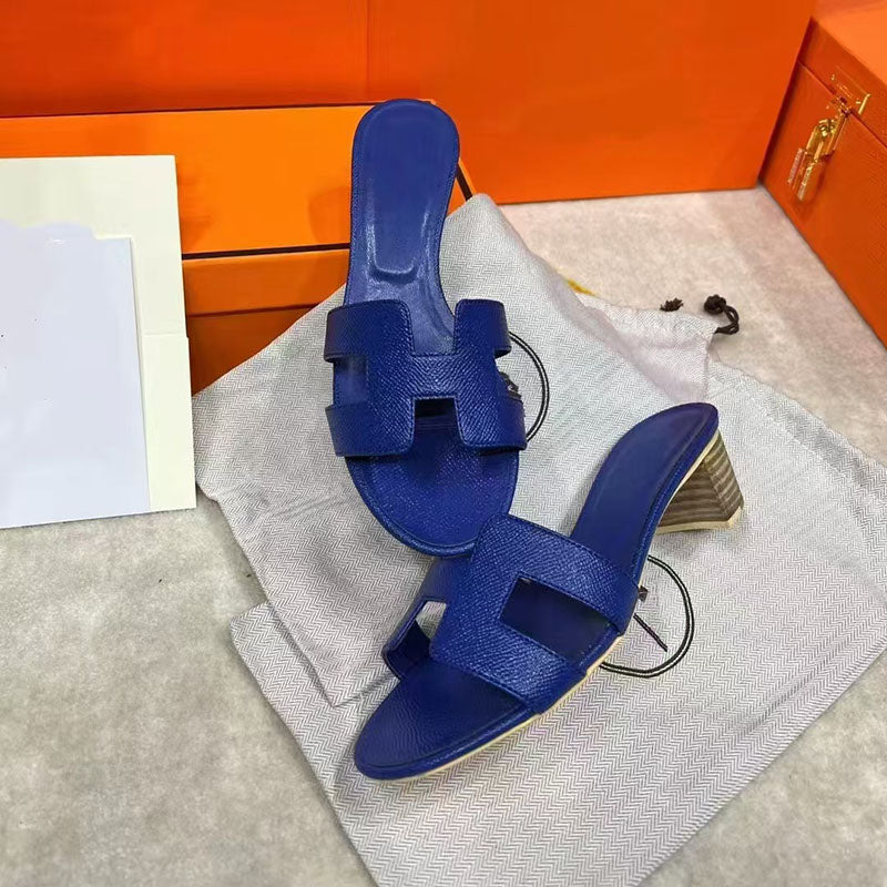 Rough-Heeled Slippers