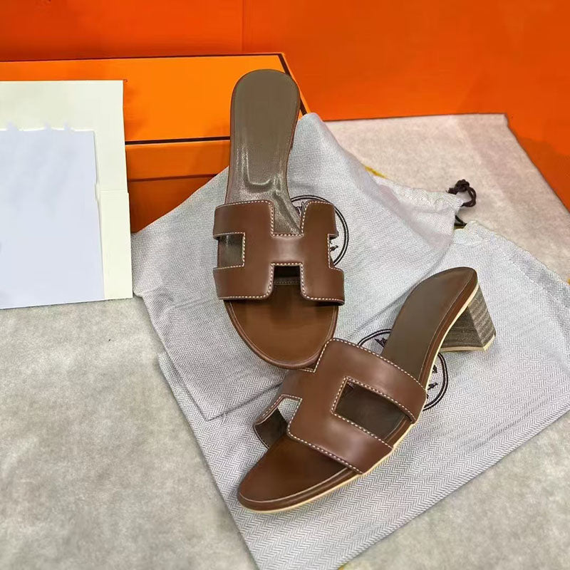 Rough-Heeled Slippers