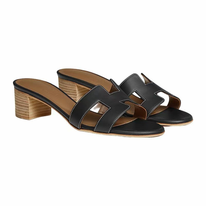 Rough-Heeled Slippers