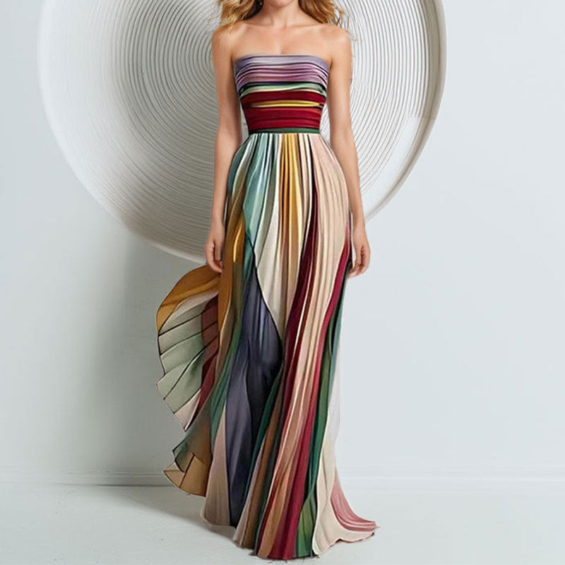 Strapless Color Dress
