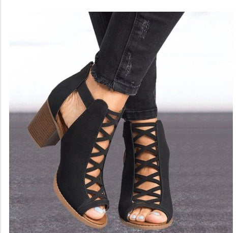 Fish-toe High-heel Sandals