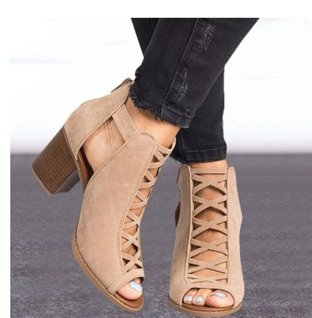 Fish-toe High-heel Sandals