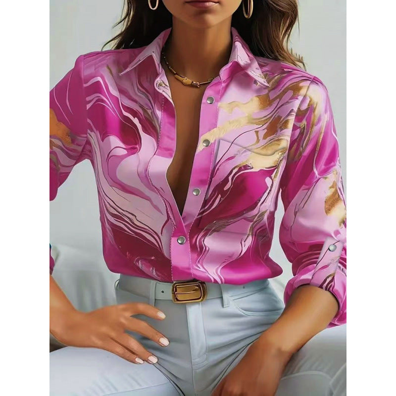 Long Sleeve Printed Shirt