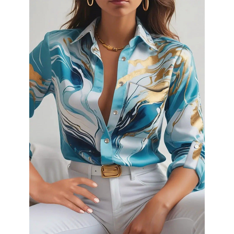 Long Sleeve Printed Shirt