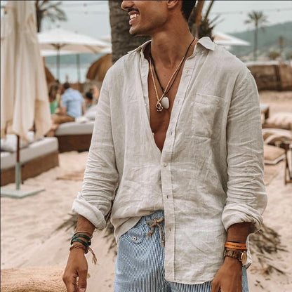 Linen Casual Lapel Shirt
