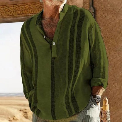 Striped Cotton Linen Shirt