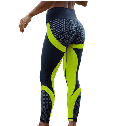 Honeycomb Digital Printed Yoga Pants