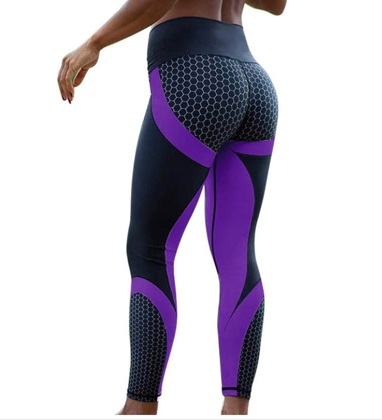 Honeycomb Digital Printed Yoga Pants