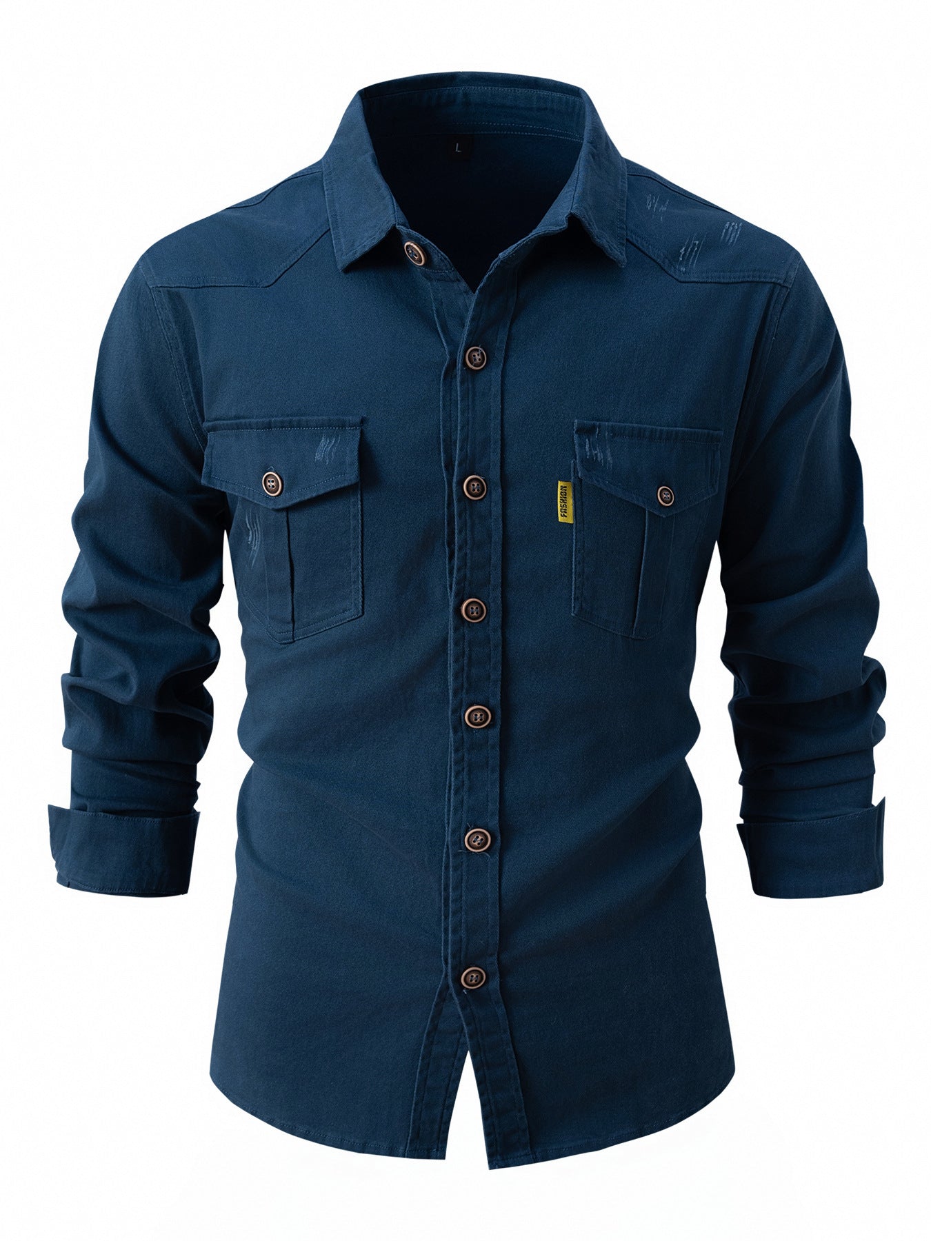 Elastic Pure Cotton Casual Shirt
