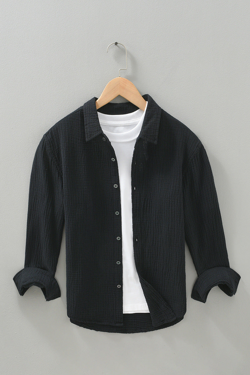 Korean Slim Fit Long Sleeved Shirt