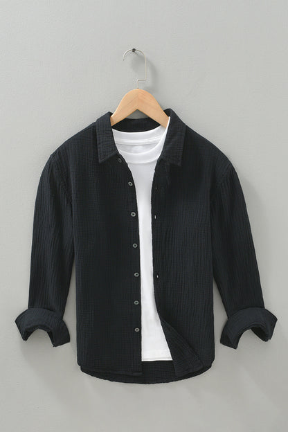 Korean Slim Fit Long Sleeved Shirt