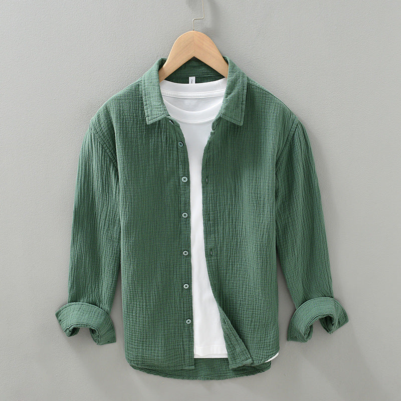 Korean Slim Fit Long Sleeved Shirt