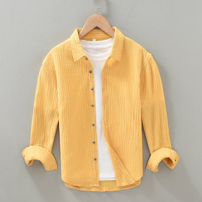 Korean Slim Fit Long Sleeved Shirt
