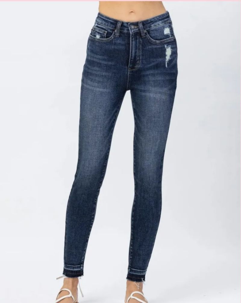 High Elastic Worn Small Leg Slimming Jeans