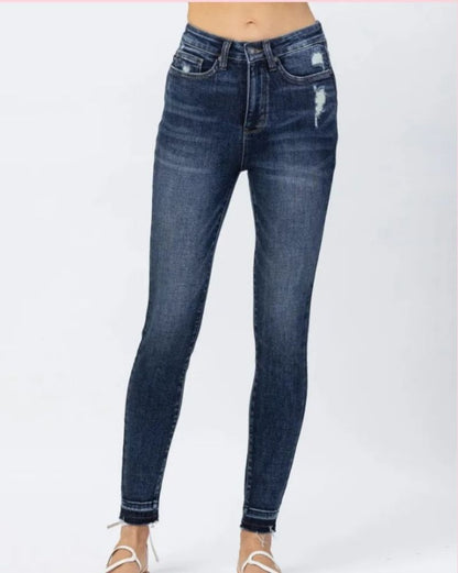 High Elastic Worn Small Leg Slimming Jeans