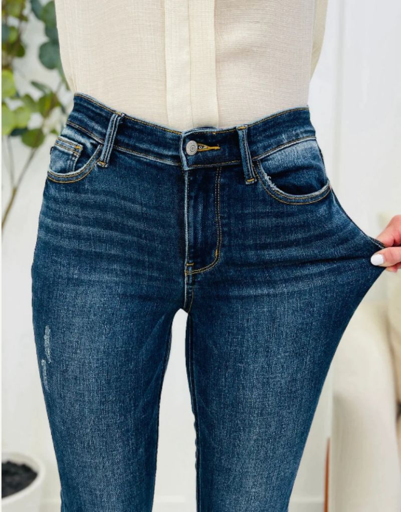 High Elastic Worn Small Leg Slimming Jeans