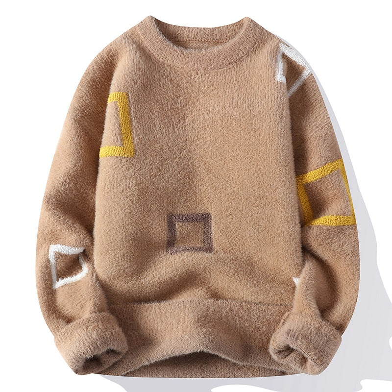 Long Sleeved Thickened Loose Knit Sweater