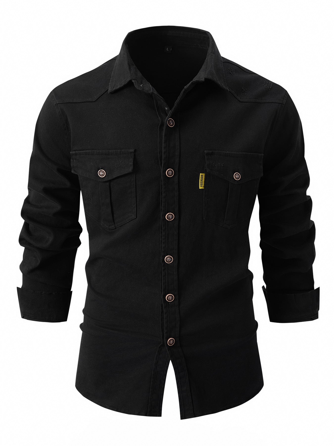 Elastic Pure Cotton Casual Shirt