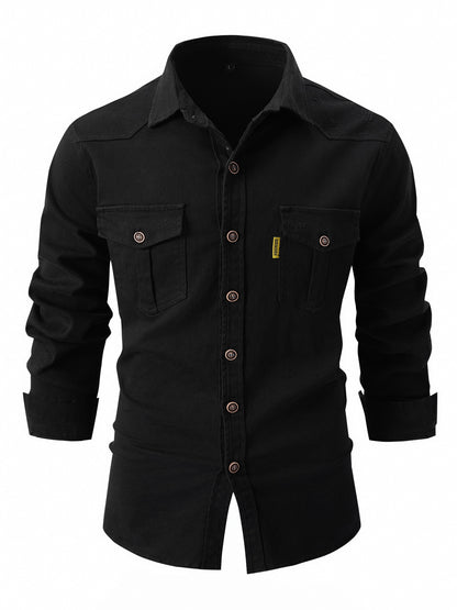 Elastic Pure Cotton Casual Shirt