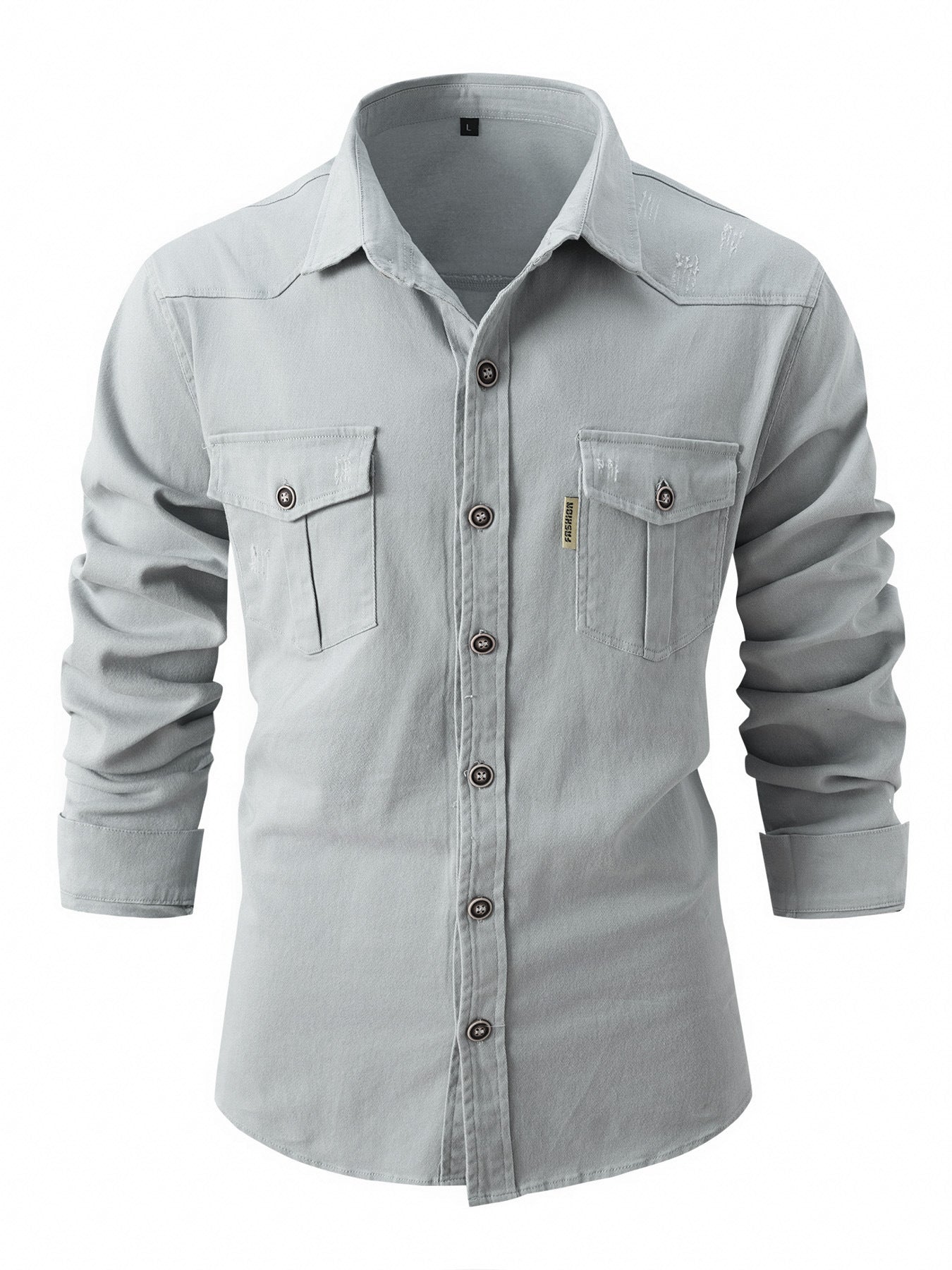 Elastic Pure Cotton Casual Shirt