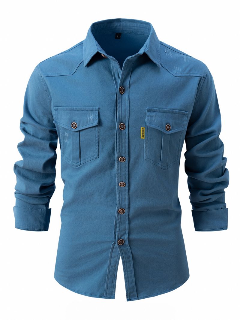 Elastic Pure Cotton Casual Shirt