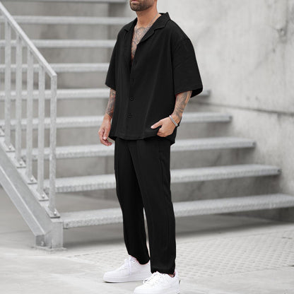 Shirt Casual Pants Two-Piece Set