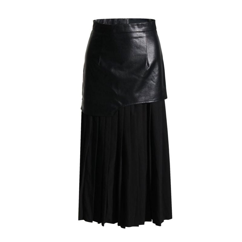 Women's Pleated Contrast Skirt