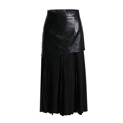 Women's Pleated Contrast Skirt